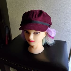 Burgundy hat